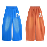 STARRVAINT Gradient Washed Wide-Leg Sweatpants