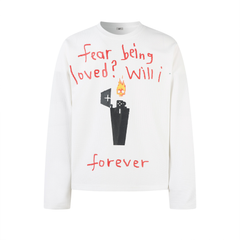 STARRVAINT Flame Doodle Emotional Graphic Long Sleeve Tee