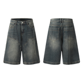 STARRVAINT Vintage Wide-Leg Denim Shorts