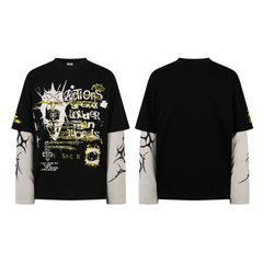 STARRVAINT Layered Graphic Long Sleeve Tee