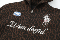 STARRVAINT Leopard Crest Zip Hoodie