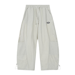 STARRVAINT Nylon Patch Wide-Leg Cargo Pants