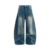 STARRVAINT Washed Wide-Leg Denim Pants