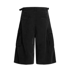 STARRVAINT Washed Layer-Panel Cargo Shorts