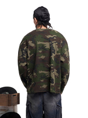STARRVAINT Camo Text Graphic Longsleeve