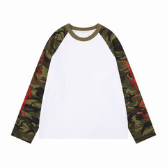 STARRVAINT Camo Sleeve Raglan Long Sleeve Tee