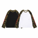 STARRVAINT Camo Sleeve Raglan Long Sleeve Tee
