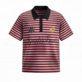 STARRVAINT “Stripe Crest Polo Tee”