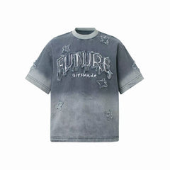 STARRVAINT Distressed Star Graphic T-Shirt