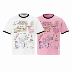 STARRVAINT Retro Pop Graphic Ringer Tee