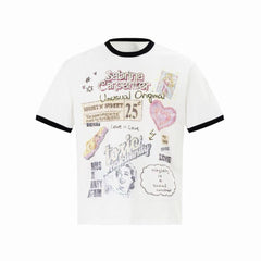 STARRVAINT Retro Pop Graphic Ringer Tee