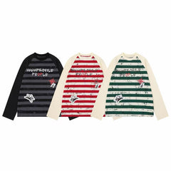 STARRVAINT High Profile Striped Long Sleeve Tee