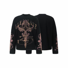 STARRVAINT Gothic Cross Waffle Long Sleeve