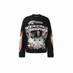 STARRVAINT Racing Graphic Waffle Long Sleeve