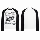 STARRVAINT Vintage Street Graphic Raglan Long Sleeve