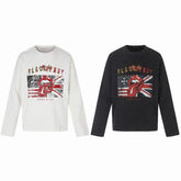 STARRVAINT Vintage Graphic Waffle Long Sleeve Tee