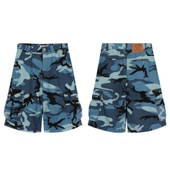 STARRVAINT Blue Camo Cargo Shorts
