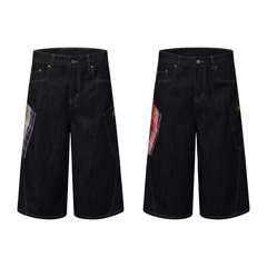 STARRVAINT Patchwork Denim Jorts