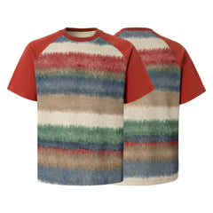 STARRVAINT Gradient Stripe Raglan Tee