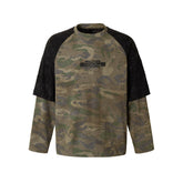 STARRVAINT Camo Patchwork Long Sleeve Tee