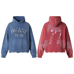 STARRVAINT Vintage Distressed Graphic Hoodie