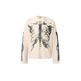 STARRVAINT Skeleton Print Long Sleeve Tee
