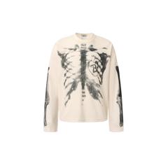 STARRVAINT Skeleton Print Long Sleeve Tee