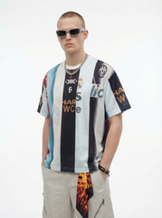 STARRVAINT Vintage Football Patchwork Jersey