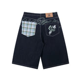 STARRVAINT Patchwork Denim Shorts