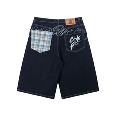 STARRVAINT Patchwork Denim Shorts