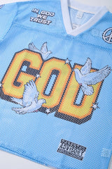 STARRVAINT “God We Trust” Mesh Jersey T-Shirt