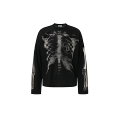 STARRVAINT Skeleton Print Long Sleeve Tee