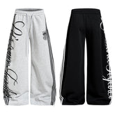 STARRVAINT Script Stripe Wide-Leg Sweatpants