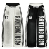 STARRVAINT Bold Letter Stripe Track Pants