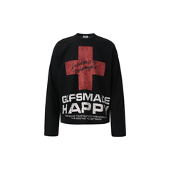 STARRVAINT Cross Graphic Waffle Long Sleeve