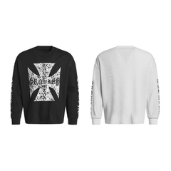 STARRVAINT Gothic Cross Knit Sweatshirt