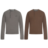 STARRVAINT Classic Henley Long Sleeve Tee