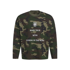 STARRVAINT Camo Text Graphic Longsleeve