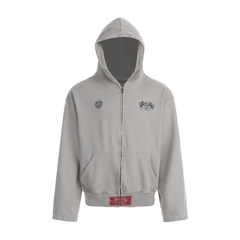 STARRVAINT Vintage Crest Zip Hoodie