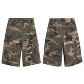 STARRVAINT Distressed Camo Cargo Shorts