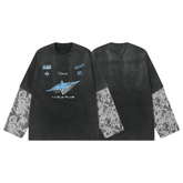 STARRVAINT Graphic Layered Long Sleeve Tee