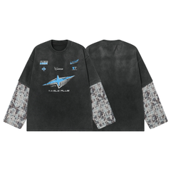 STARRVAINT Graphic Layered Long Sleeve Tee