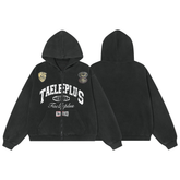 STARRVAINT Vintage Badge Zip Hoodie