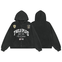STARRVAINT Vintage Badge Zip Hoodie