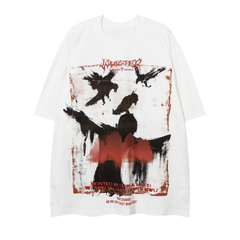 STARRVAINT Distressed Raven Graphic Tee