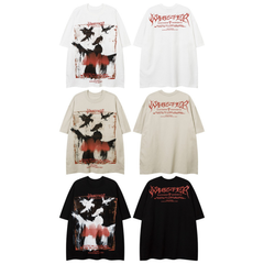STARRVAINT Distressed Raven Graphic Tee