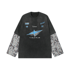 STARRVAINT Graphic Layered Long Sleeve Tee