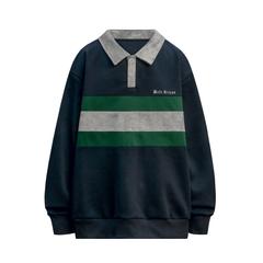STARRVAINT Retro Stripe Rugby Sweatshirt