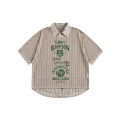 STARRVAINT Plaid Collar Mesh Tee