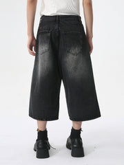 STARRVAINT Clean Cut Denim Shorts